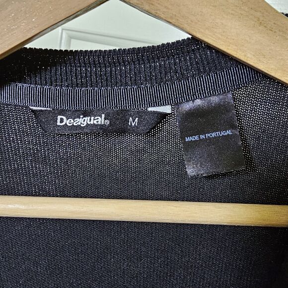 Desigual Women's Cardigan / Top Dark Floral Size Medium - Picture 4 of 9